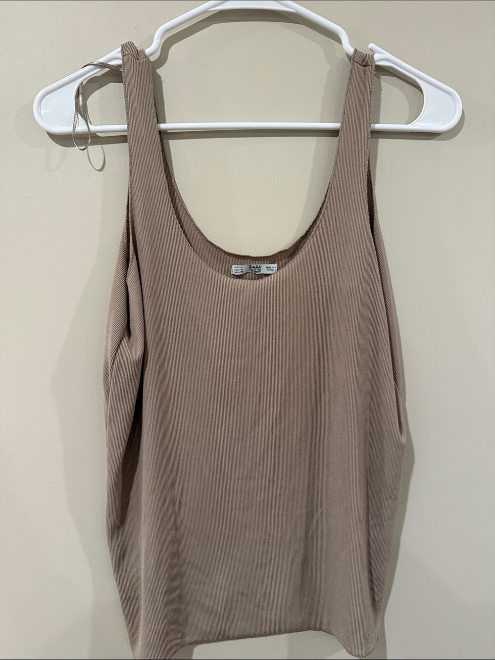 Zara Women’s Ribbed Tank Top - Taupe